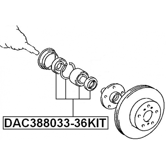 DAC388033-36KIT - Hjullagerssats 