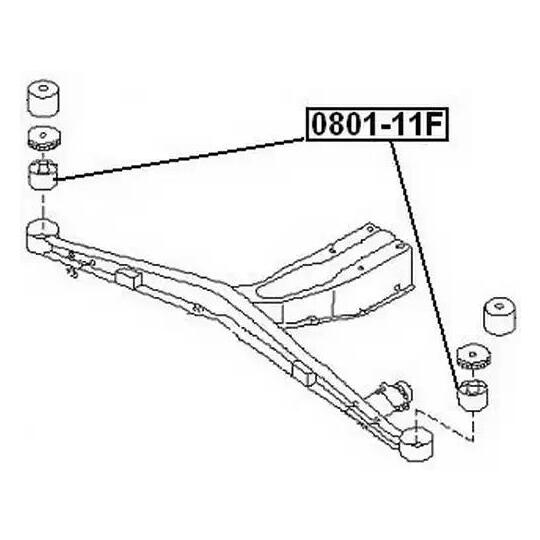 0801-B11F - Control Arm-/Trailing Arm Bush 