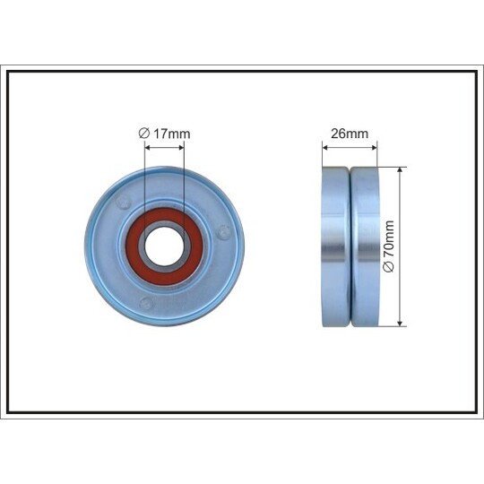 124-00 - Deflection/Guide Pulley, v-ribbed belt 