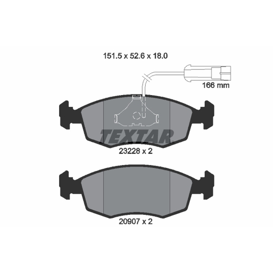 2322702 - Brake Pad Set, disc brake 