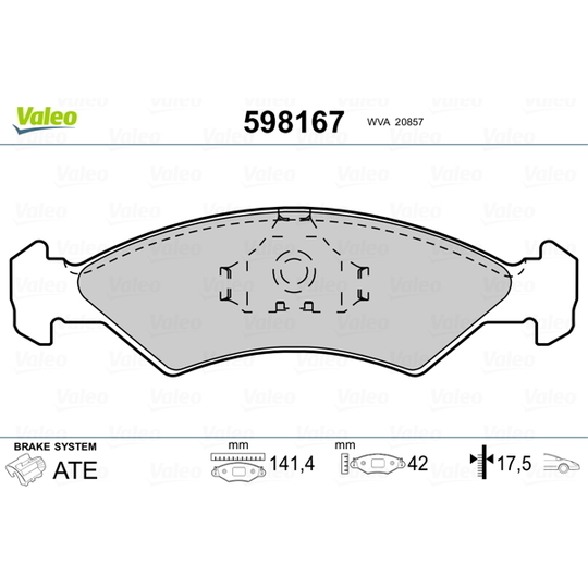 598167 - Brake Pad Set, disc brake 