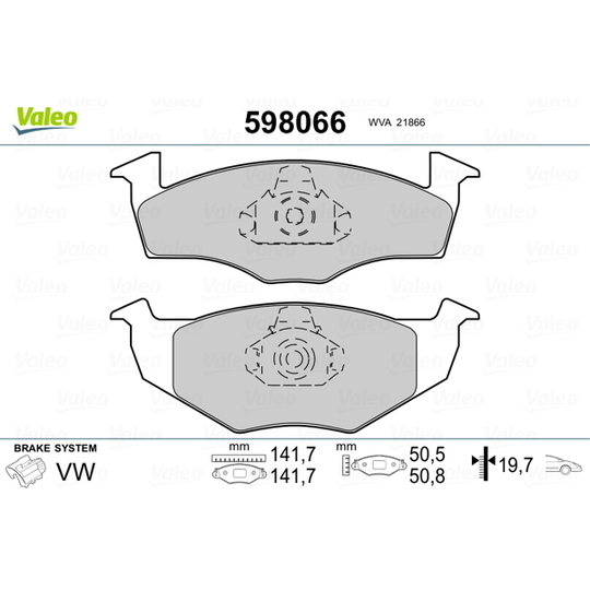 598066 - Brake Pad Set, disc brake 