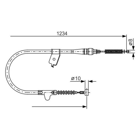 1 987 477 816 - Cable, parking brake 