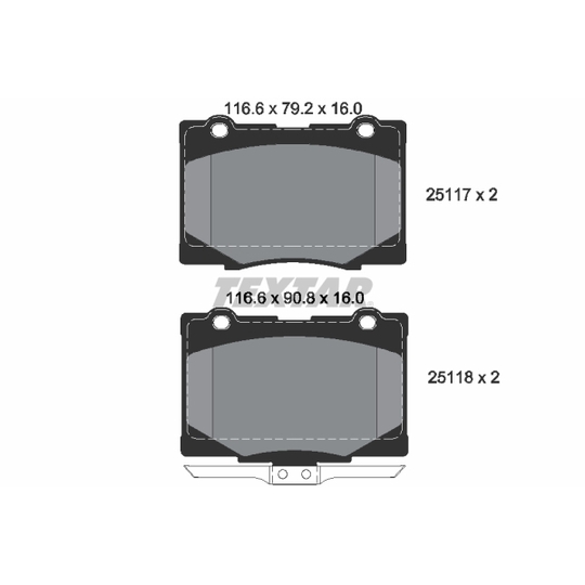 2511701 - Brake Pad Set, disc brake 