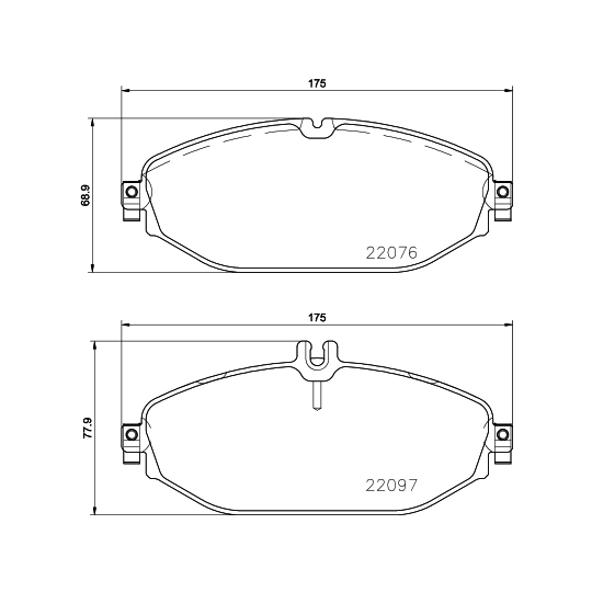 MDB3740 - Brake Pad Set, disc brake 