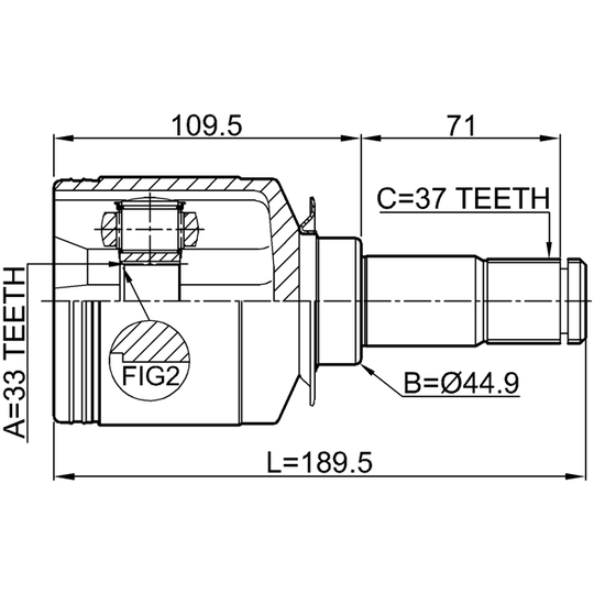 1611-164LH - Joint, drive shaft 