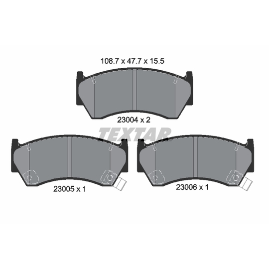 2300401 - Brake Pad Set, disc brake 