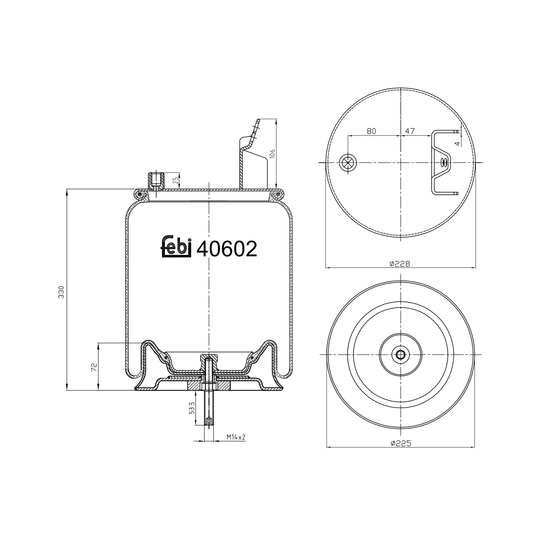 40602 - Boot, air suspension 