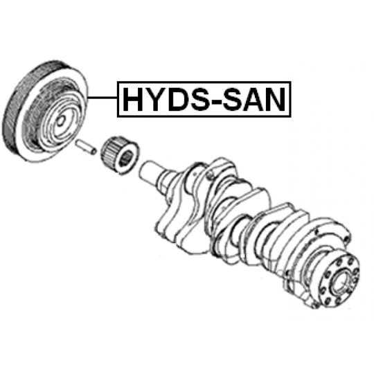 HYDS-SAN - Belt Pulley, crankshaft 