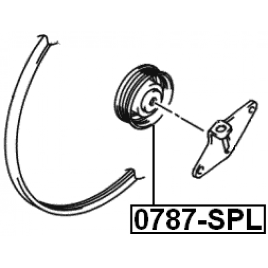 0787-SPL - Tensioner Pulley, v-ribbed belt 