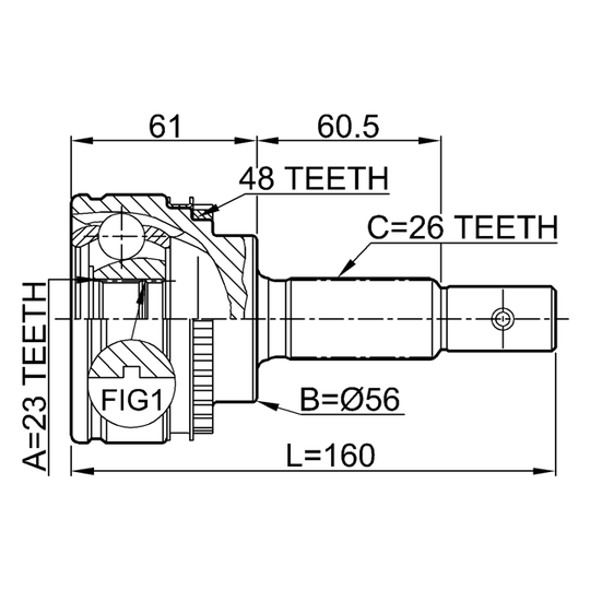 0110-051A48 - Led, drivaxel 