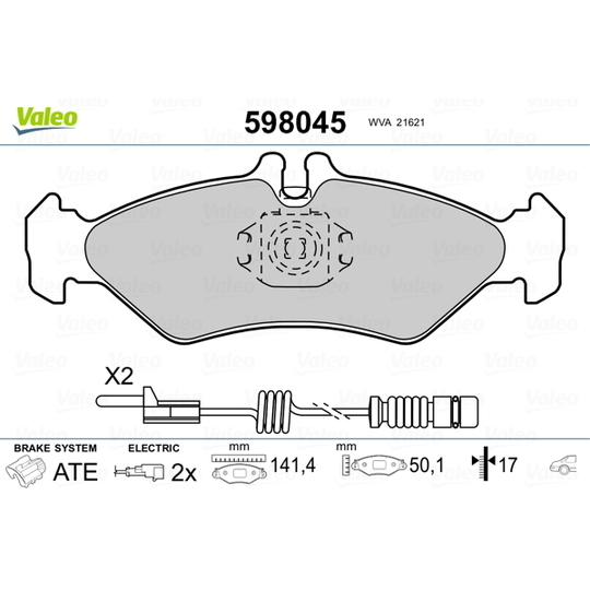 598045 - Brake Pad Set, disc brake 