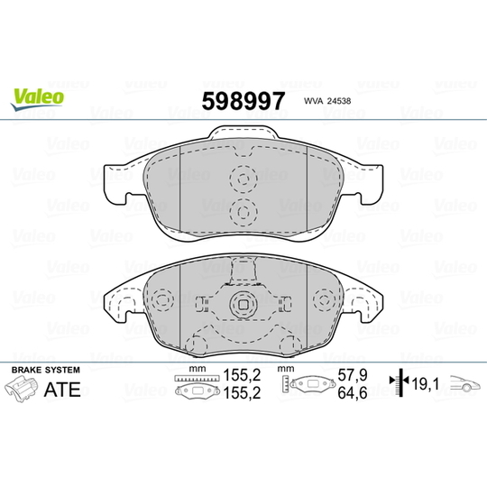 598997 - Brake Pad Set, disc brake 