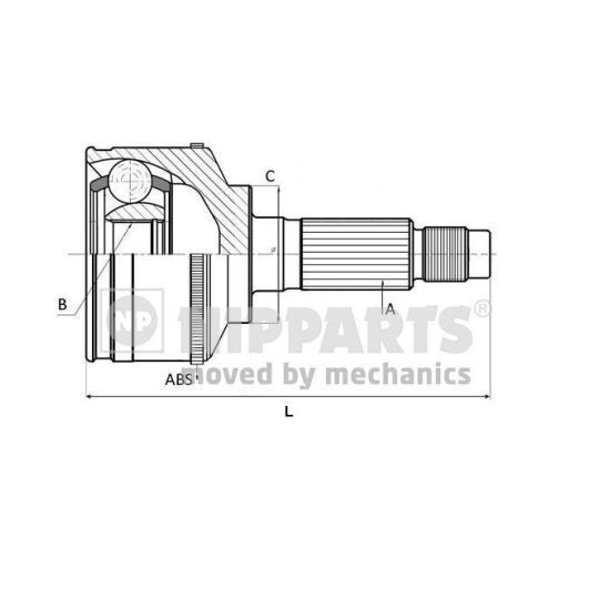 J2822141 - Ledsats, drivaxel 