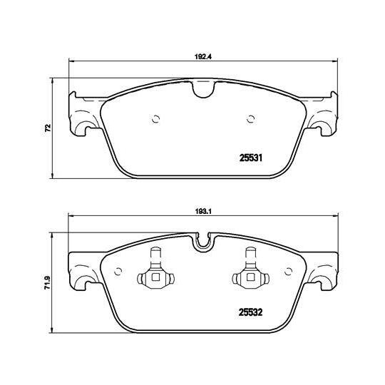 P 50 102 - Brake Pad Set, disc brake 