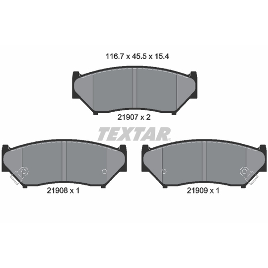 2190701 - Brake Pad Set, disc brake 