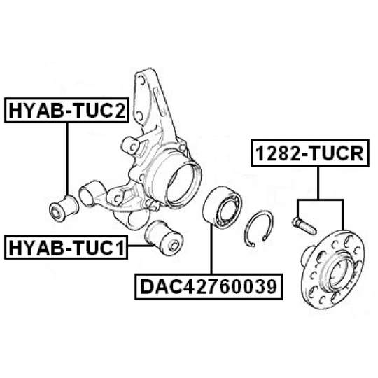 HYAB-TUC2 - Lagerhylsa, länkarm 