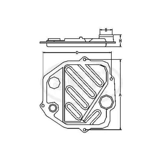 SG 1034 - Hydrauliikkasuodatinsarja, automaattivaihteisto 