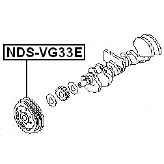 NDS-VG33E - Hihnapyörä, kampiakseli 