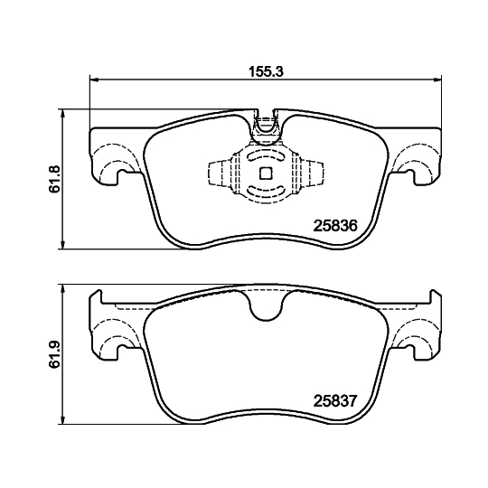 MDB3393 - Brake Pad Set, disc brake 