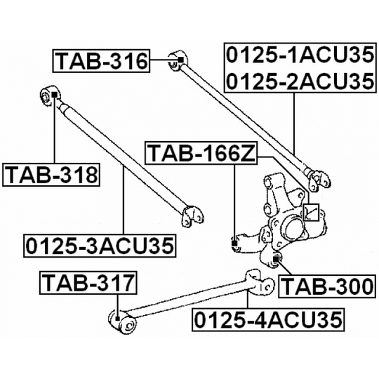 TAB-166Z - Bush, control arm mounting 