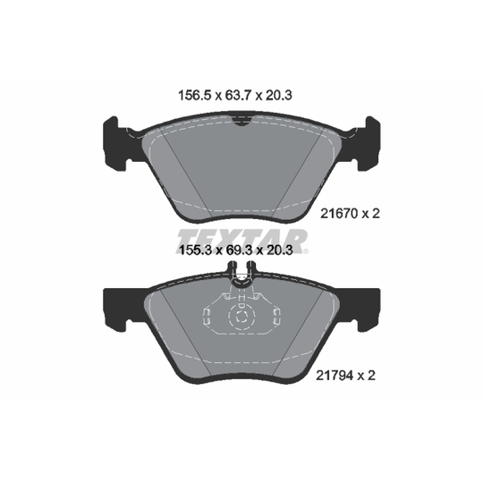 2167081 - Brake Pad Set, disc brake 