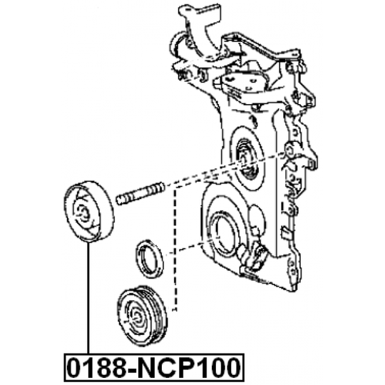 0188-NCP100 - Deflection/Guide Pulley, v-ribbed belt 