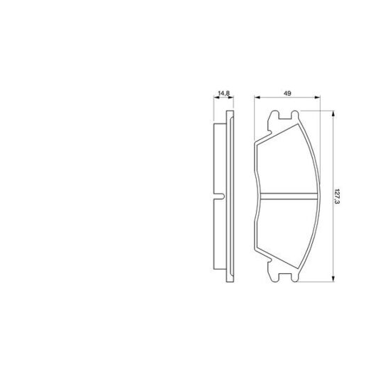 0 986 424 135 - Brake Pad Set, disc brake 