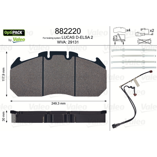 882220 - Brake Pad Set, disc brake 