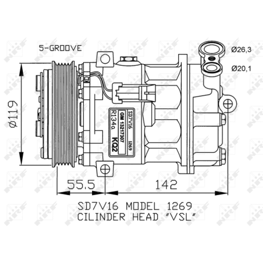 32818G - Kompressor, klimatanläggning 