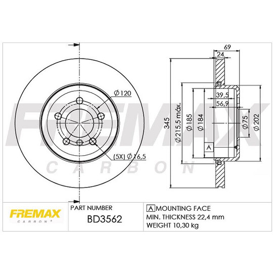 BD-3562 - Brake Disc 