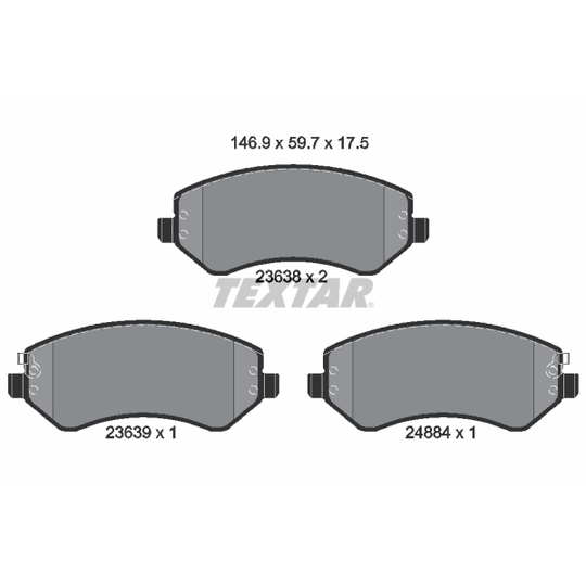 2363801 - Brake Pad Set, disc brake 