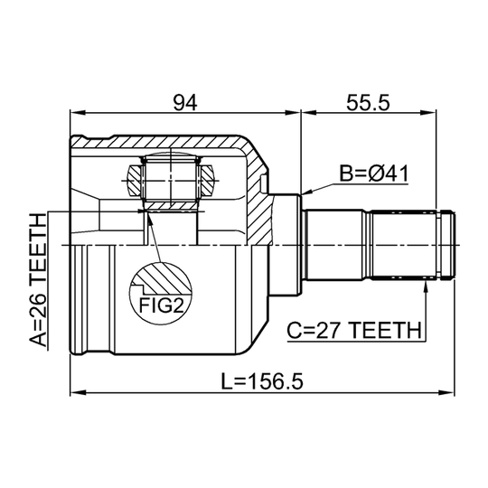 1211-SONLH - Led, drivaxel 