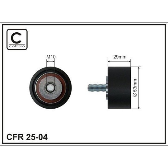 25-04 - Deflection/Guide Pulley, timing belt 