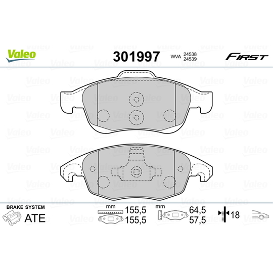 301997 - Brake Pad Set, disc brake 
