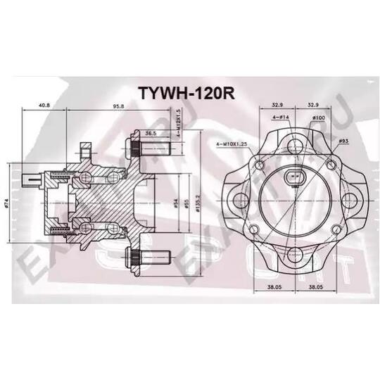 TYWH-120R - Wheel hub 