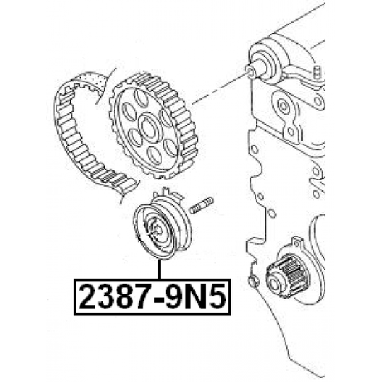 2387-9N5 - Tensioner Pulley, timing belt 
