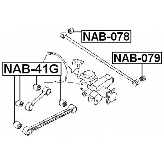 NAB-41G - Control Arm-/Trailing Arm Bush 