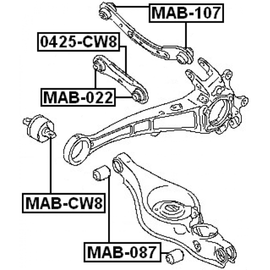 MAB-022 - Control Arm-/Trailing Arm Bush 