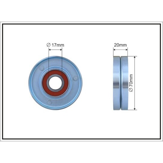 456-00 - Tensioner Pulley, v-ribbed belt 