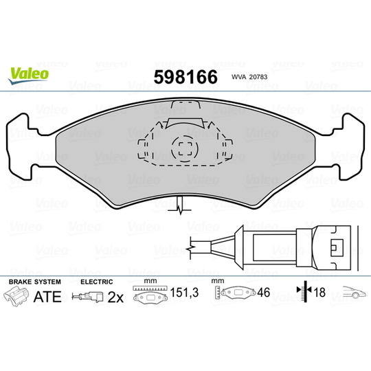 598166 - Brake Pad Set, disc brake 