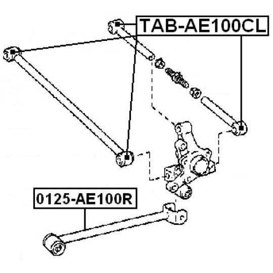 TAB-AE100CL - Control Arm-/Trailing Arm Bush 