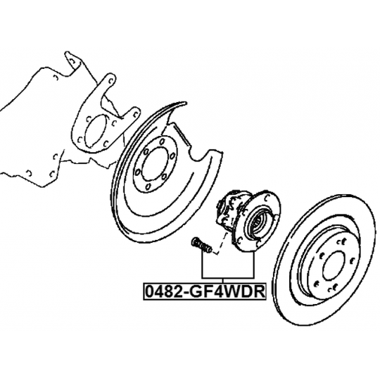 0482-GF4WDR - Wheel hub 