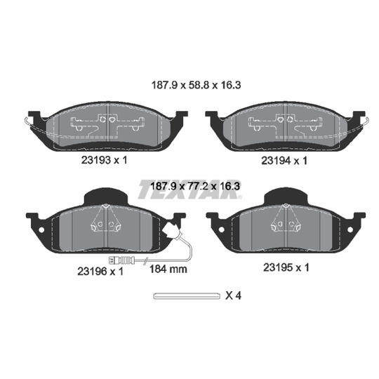 2319303 - Brake Pad Set, disc brake 