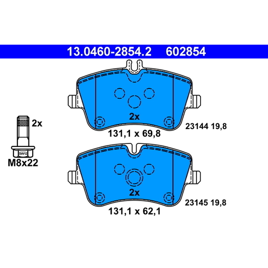 13.0460-2854.2 - Brake Pad Set, disc brake 