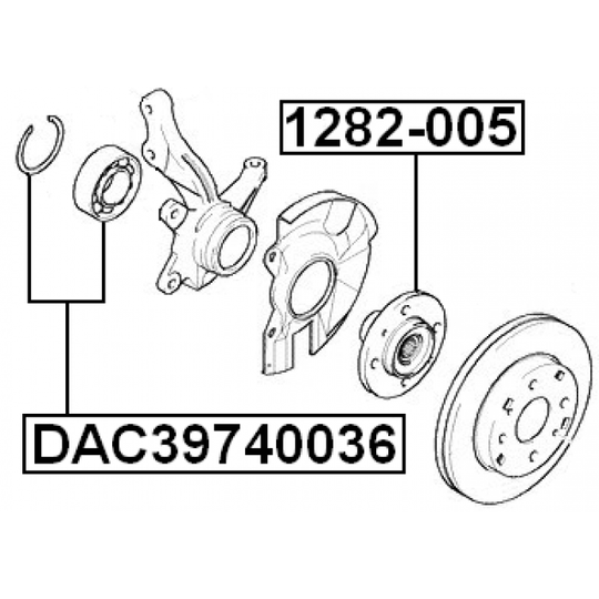 DAC39740036 - Wheel Bearing 