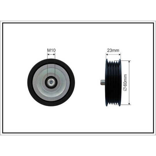 500095 - Deflection/Guide Pulley, v-ribbed belt 