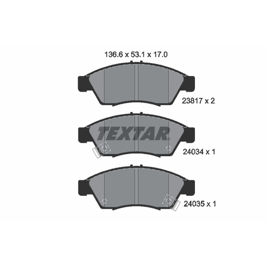 2381701 - Brake Pad Set, disc brake 