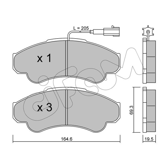 822-326-0 - Brake Pad Set, disc brake 