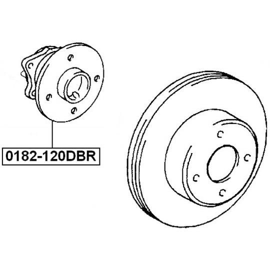 0182-120DBR - Wheel hub 